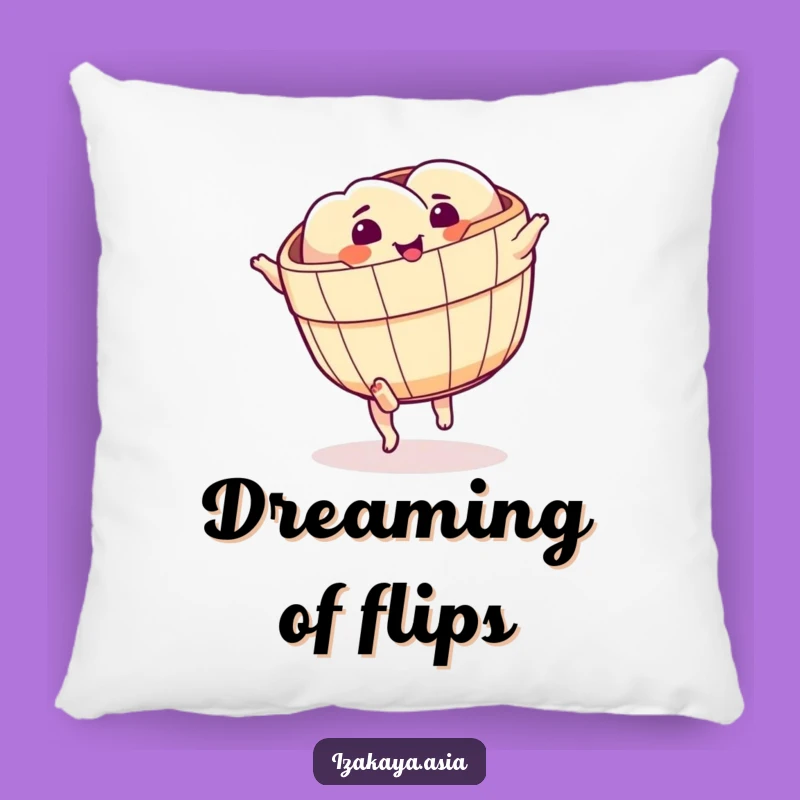 Funny Dim Sum Cartwheel Pillow - Cozy & Hilarious Food Accent for Fun