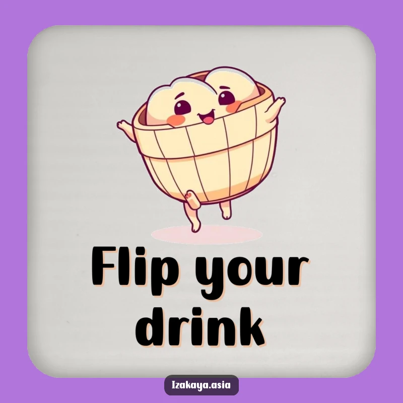 Funny Dim Sum Cartwheel Coaster - Protects Surfaces with Hilarious Food Charm