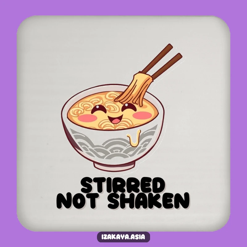 Funny Ramen Bowl Coaster - Protects Surfaces with Hilarious Noodle Charm