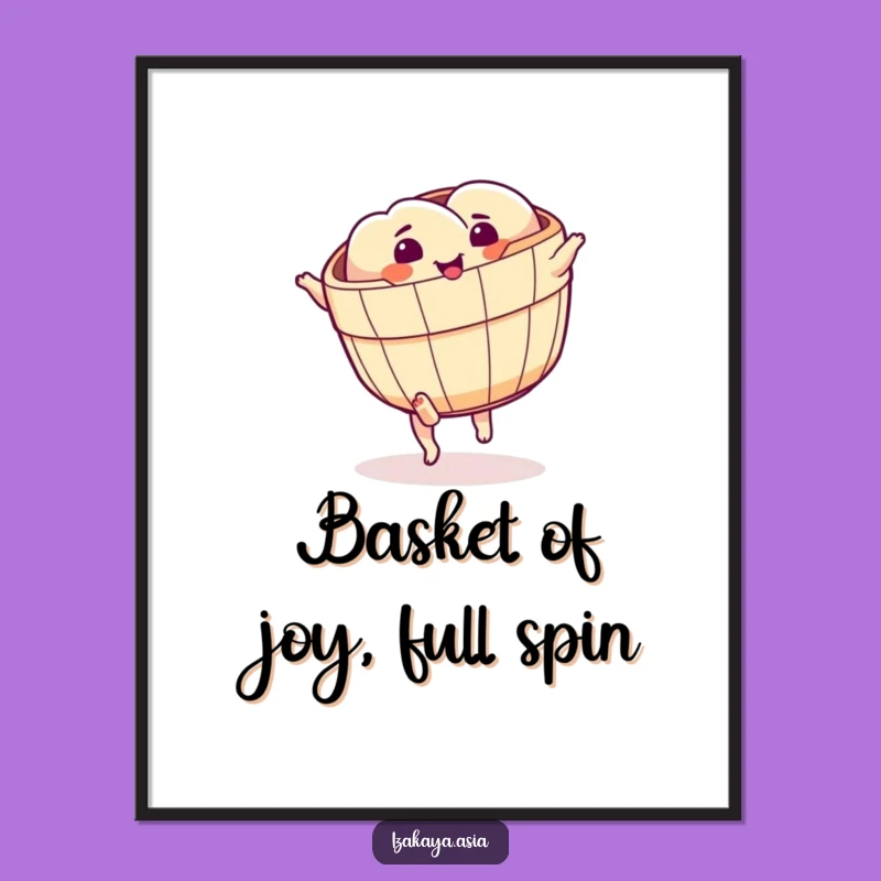 Free Printable Dim Sum Cartwheel Wall Art - Funny Foodie Downloadable Decor